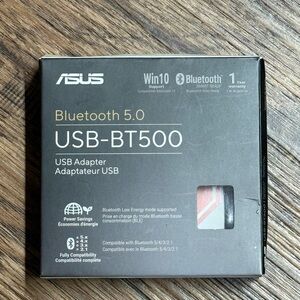 ASUS USB-BT500 Bluetooth 5.0 Adapter - Black and Gray